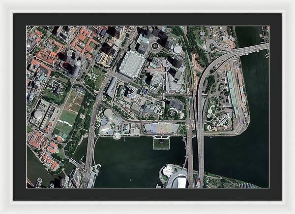 Marina Bay Street Circuit - Framed Print